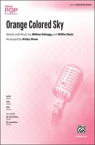 Orange Colored Sky SATB choral sheet music cover Thumbnail